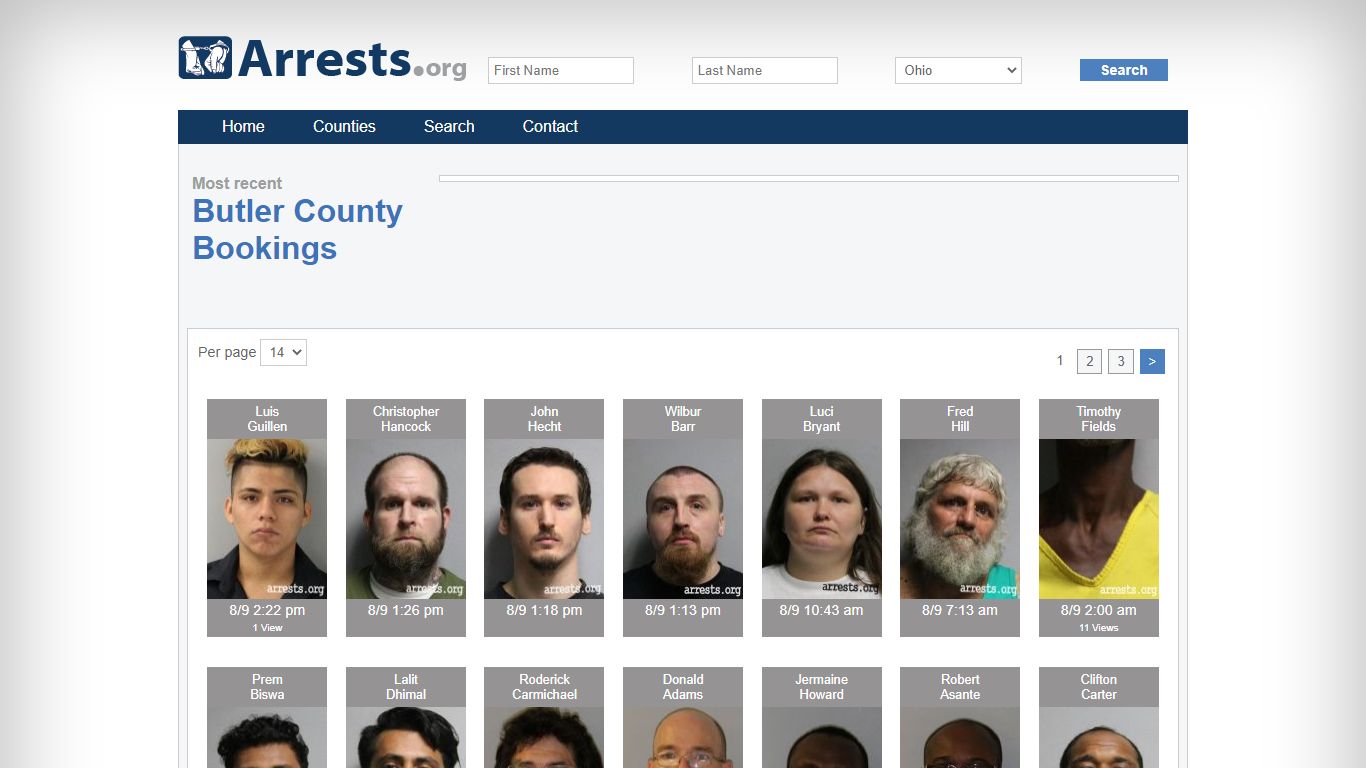 Butler County Arrests and Inmate Search
